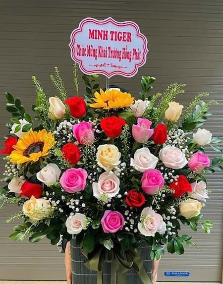giỏ hoa sinh nhật đẹp