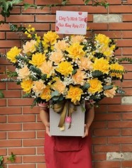 Giỏ Hoa Tươi Chúc Mừng Đẹp