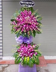Hoa Tang Lễ 2 Tầng Lan Tím Đẹp