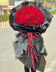 bó hoa hồng đỏ Valentine lãng mạn
