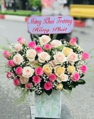 Lẵng hoa chúc mừng khai trương đẹp