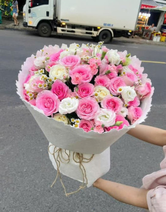 Bó Hoa Hồng Pastel – Ngọt Ngào Yêu Thương