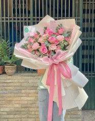 Bó Hoa Hồng Pastel – Dịu Dàng Một Tình Yêu