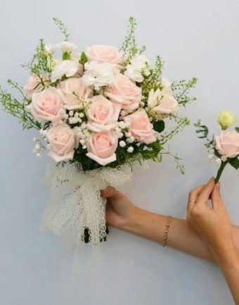 Bó Hoa Cưới màu Hồng