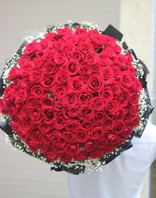 bó hồng đỏ cao cấp