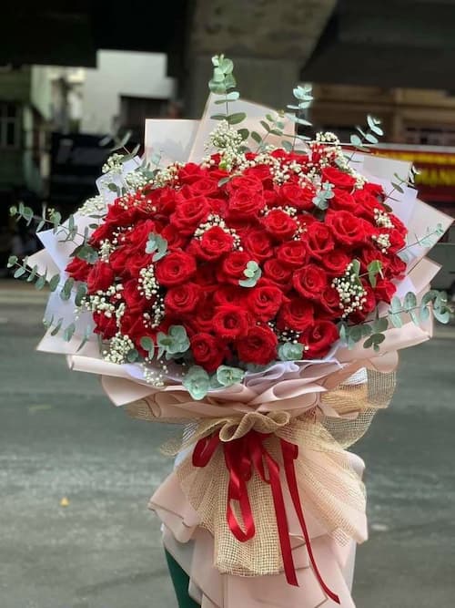 bó hoa hồng tình yêu