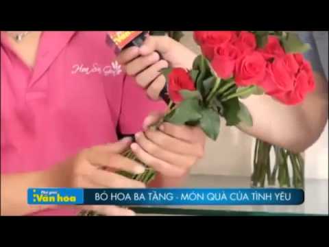 Dạy cắm hoa đơn giản - Hướng dẫn bó hoa hồng ba tầng - ORCHIDSWORLD.VN